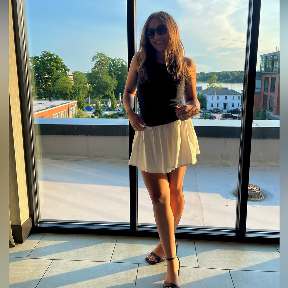 Hollister Black and Cream Mini Dress